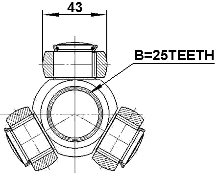 1616-169 - TRIPOD JOINT 25X43