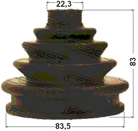 1617-210 - BOOT OUTER CV JOINT KIT 84.6X82.8X22.3