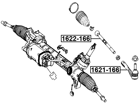 1622-166 - STEERING TIE ROD