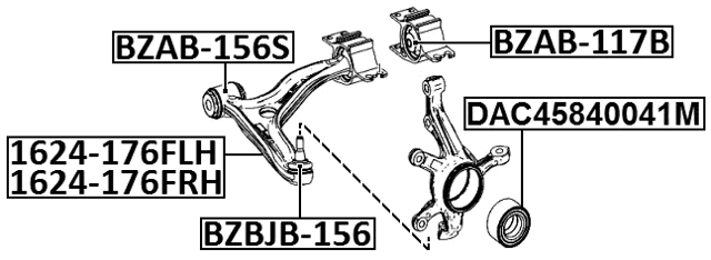 1624-176FRH - RIGHT FRONT ARM