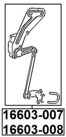 16603-008 - LEVEL SENSOR, FRONT LEFT (WITH LINK)