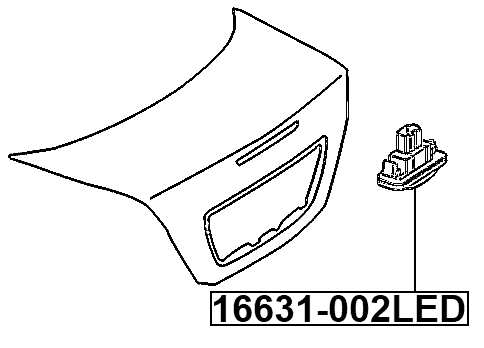 16631-002LED - LICENSE PLATE LAMP (LED)