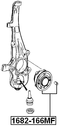 1682-166MF - FRONT WHEEL HUB