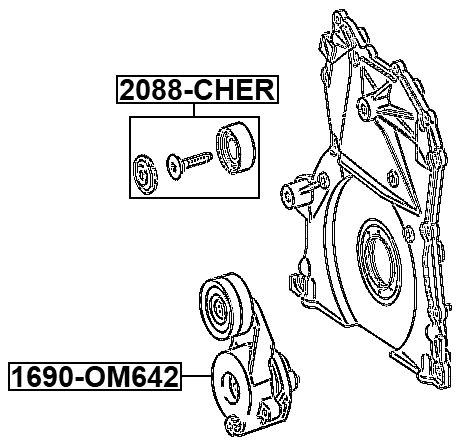1690-OM642 - BELT TENSIONER