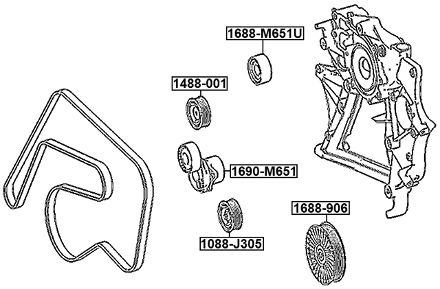 1690-OM651 - BELT TENSIONER