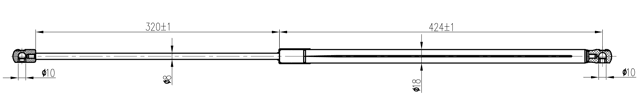 17117-005 - BONNET GAS STRUT L762/340N