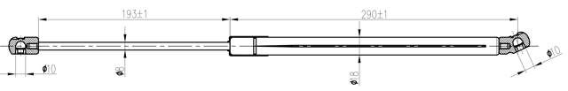 17117-006 - BOOT GAS STRUT L501/450N