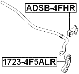 1723-4F5ALR - REAR STABILIZER LINK (ALUMINIUM)