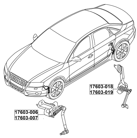 17603-018 - LEVEL SENSOR, REAR LEFT (WITH LINK)