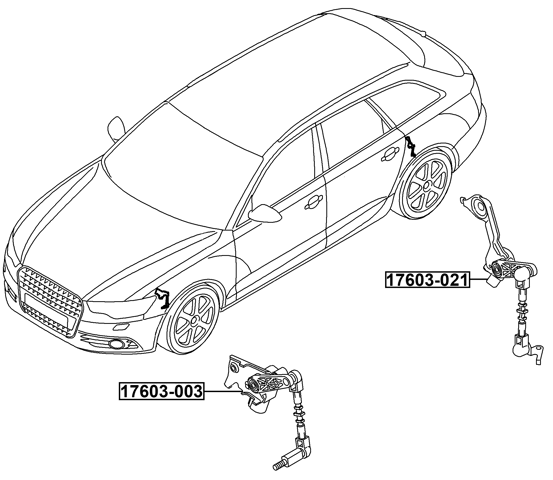 17603-021 - REAR LEVEL SENSOR (WITH LINK)