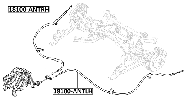 18100-ANTRH - PARKING BRAKE CABLE, RIGHT
