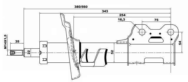 18110-001FR - SHOCK ABSORBER FRONT RIGHT