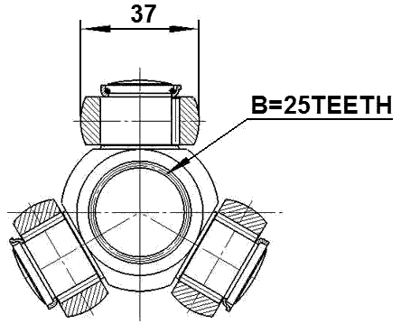 1816-MOVA - TRIPOD JOINT 25X37