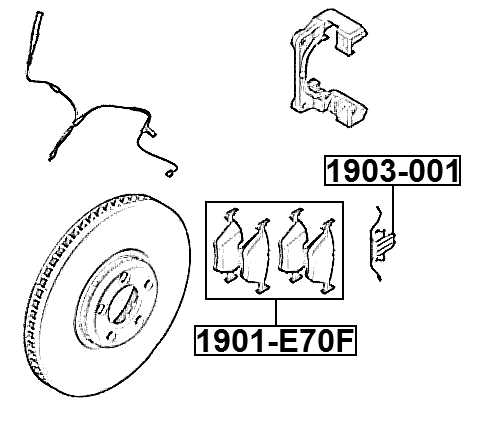 1903-001 - ANTI-RATTLE SPRING, DISC BRAKE PADS