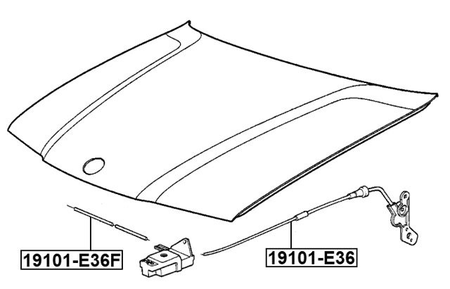 19101-E36F - CABLE ASSEMBLY HOOD LOCK CONTROL
