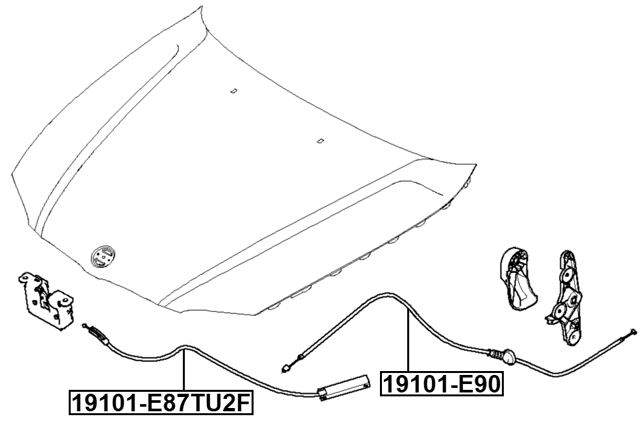 19101-E87TU2F - CABLE ASSEMBLY HOOD LOCK CONTROL