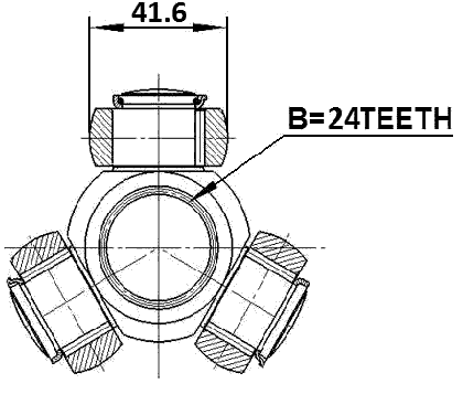1916-E60 - TRIPOD JOINT 24X41.6