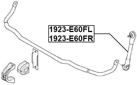 1923-E60FR - FRONT RIGHT STABILIZER LINK / SWAY BAR LINK