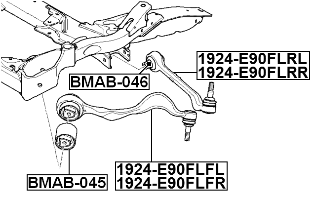 1924-E90FLFL - LEFT LOWER FRONT ARM