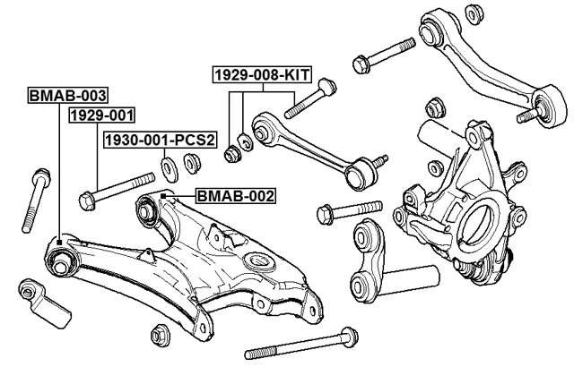 1929-008-KIT - REPAIR KIT, CAMBER ADJUSTING ECCENTRIC BOLT