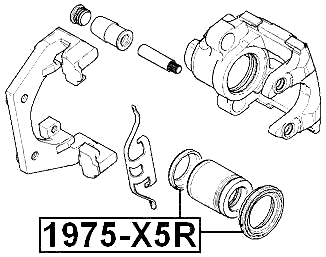 1975-X5R - REAR BRAKE CALIPER REPAIR KIT (SET FOR ONE SIDE)