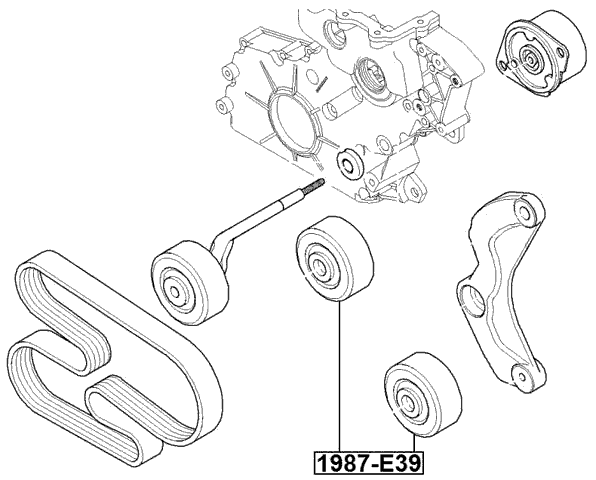 1987-E39 - TENSION PULLEY