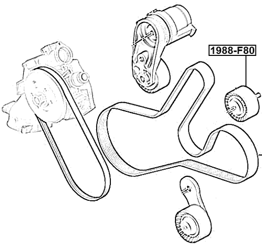 1988-F80 - PULLEY IDLER KIT