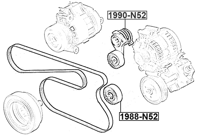 1990-N52 - BELT TENSIONER