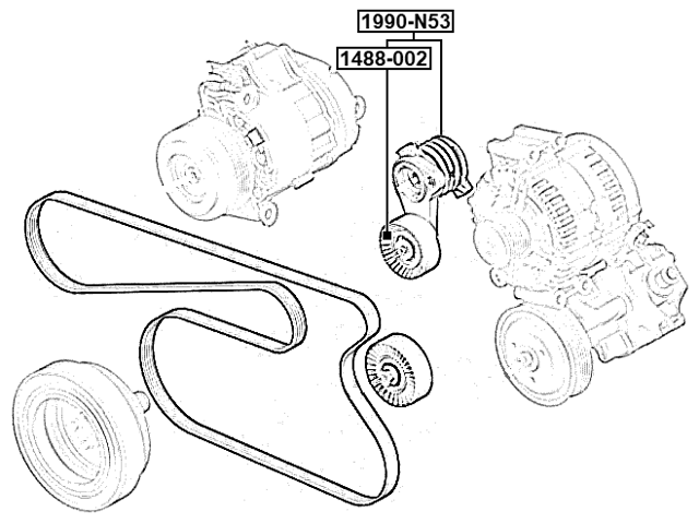 1990-N53 - BELT TENSIONER