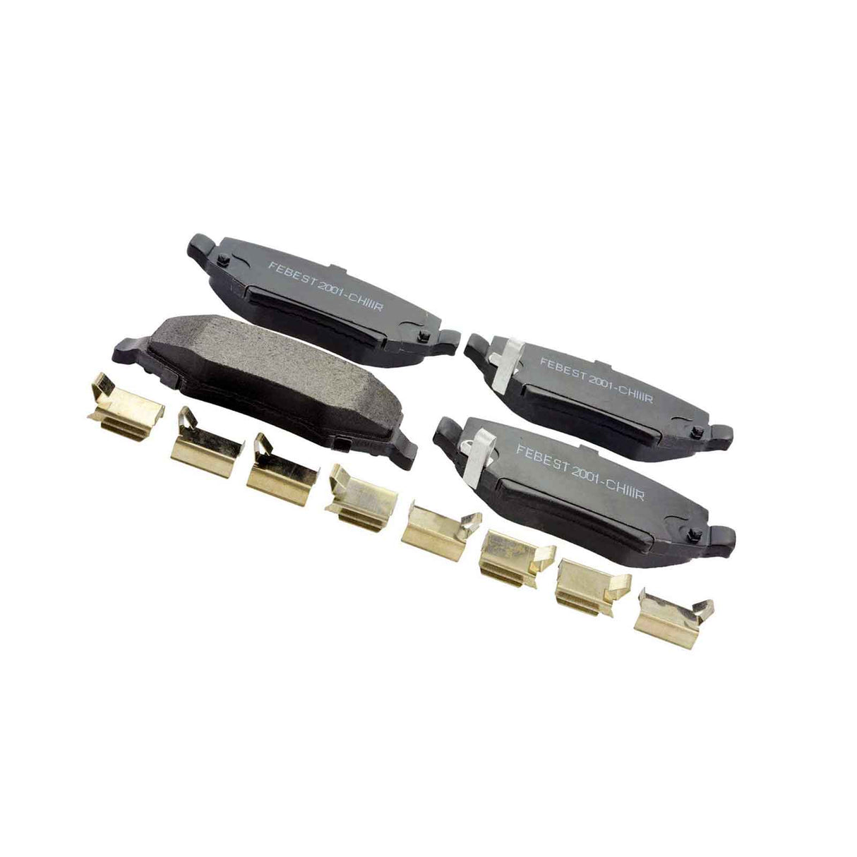 2001-CHIIIR - PAD KIT, DISC BRAKE, REAR - KIT (WITH ANTI SQUEAL SHIM, WITH BRACKETS) Braking System, Brake Pads