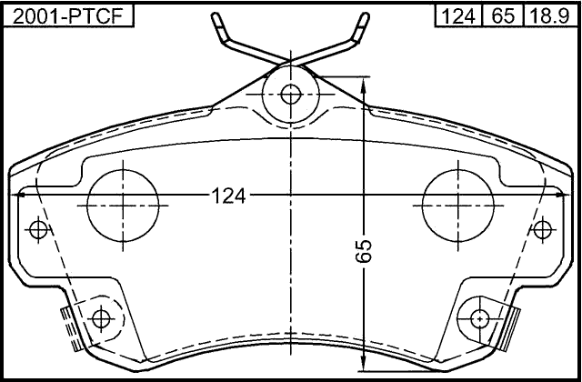 2001-PTCF - PAD KIT, DISC BRAKE, FRONT