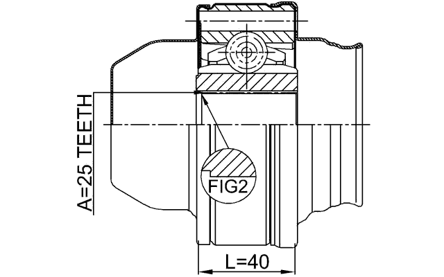 2011-GRCHSHAF - PROPSHAFT CV JOINT 25X86