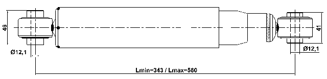 20110-005R - REAR SHOCK ABSORBER GAS.TWIN TUBE