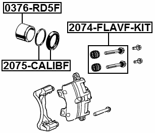 2074-FLAVF-KIT - FRONT CALIPER SLIDE PIN KIT