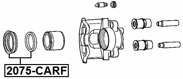 2075-CARF - FRONT BRAKE CALIPER REPAIR KIT (SET FOR ONE SIDE)