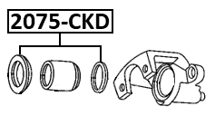 2075-CKDR - REAR BRAKE CALIPER REPAIR KIT (SET FOR ONE SIDE)