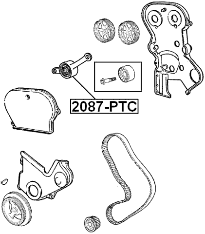 2087-PTC - TIMING BELT TENSIONER PULLEY