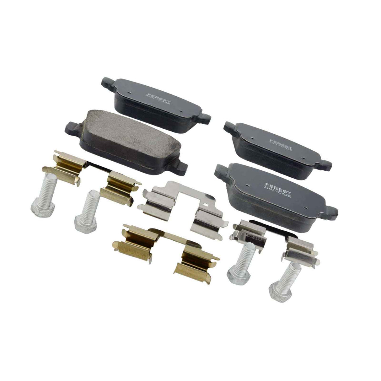 2101-CA2R - PAD KIT, DISC BRAKE, REAR - KIT (INCLUDING BOLTS, WITH ANTI-RATTLE SPRING) Braking System, Brake Pads