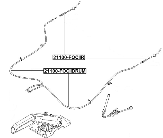 21100-FOCIIDRUM - PARKING BRAKE CABLE