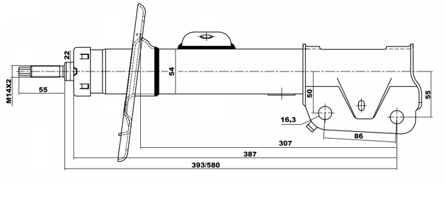 21110-004FR - SHOCK ABSORBER FRONT RIGHT