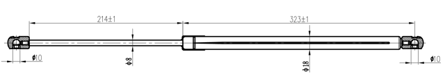 21117-004 - BOOT GAS STRUT L555/500N