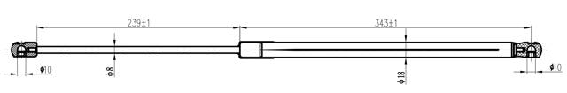 21117-007 - BOOT GAS STRUT L600/385N
