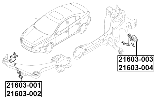 21603-001 - LEVEL SENSOR, FRONT LEFT (WITH LINK)