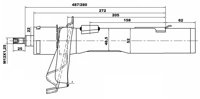 21665158FL - SHOCK ABSORBER FRONT LEFT