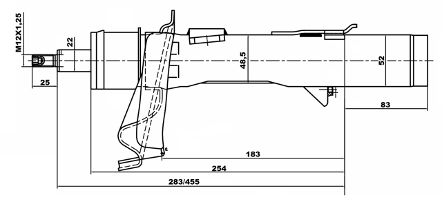 216651984FL - SHOCK ABSORBER FRONT LEFT