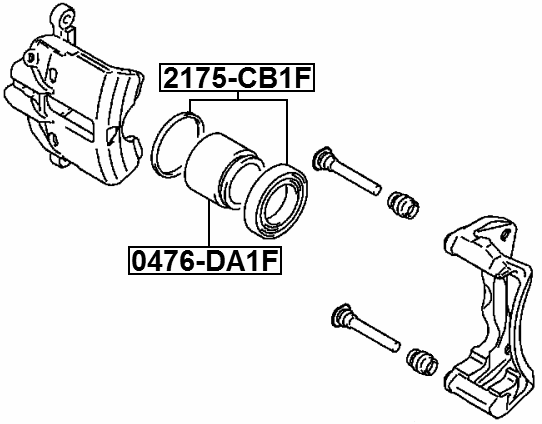 2175-CB1F - FRONT BRAKE CALIPER REPAIR KIT (SET FOR ONE SIDE)