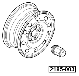 2185-003 - WHEEL NUT 1/2UNF-20 L40.9