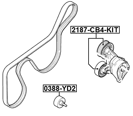 2187-CB4-KIT - PULLEY TENSIONER KIT