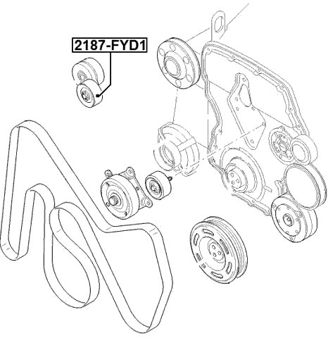 2187-FYD1 - TENSION PULLEY