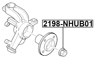 2198-NHUB01 - WHEEL HUB NUT 32X21.3